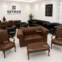 مبلمان نهنگ چرم و پارچه مخمل سالن منزل