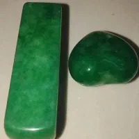 دوعددسنگ زمرد جید طبیعی