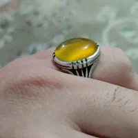 انگشترعقیق زردیمنی