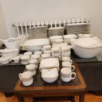 سرویس چینی۳۰ نفره  ،کریستال ،قابلمه