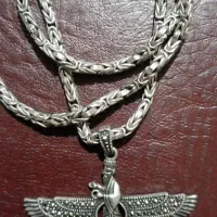 گردنبند و انگشتر نقره نو