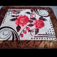 دو عدد پتوی گلبافت ،گل برجسته،سافرون،تک نفره