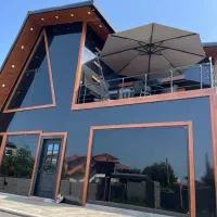 کلبه شیشه اس روف گاردن استخر دار رضا