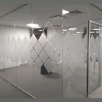 برچسب لوزی شش ضلعی مثلث شکسته کن نصب شیشه ماتکن