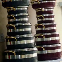 قابلمه ۱۴پارچه لب چدن ضخیم عالی دسته فلز فقط 4280ت