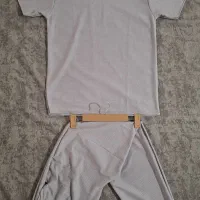 ست تیشرت شلوار بیسکوئیتی یقه کوبایی