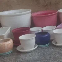 مجموعه ۱۷ عدد گلدان پلاستیکی سالم