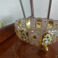 آجیل خوری طلاکوب کریستال