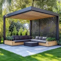 طرح و اجرای تخصصی آبنما آتشکده باربیکیو تاب ریلکسی