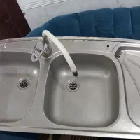 سینک ظرفشویی با لوله کشی کامل