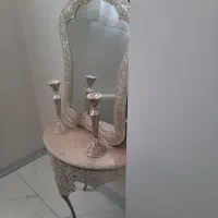 آینه شمعدان ملیله آبکاری نقره