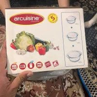تابه گرد پیرکس اصل فرانسه در سه سایز با درب