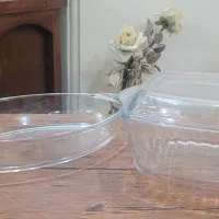 ظرف پیرکس مرغ‌خوری و ظرف درب‌دار Borcam اصل