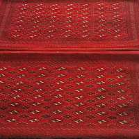 قالیچه دستباف و دوجفت پشتی بزرگ ومتوسط ترکمنی