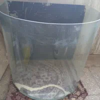 اکواریوم شیشه خم با تصویه آب وسایل زینتی