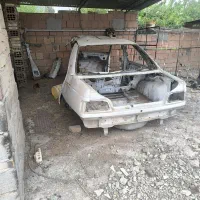 اسکلت بدنه پژو پارس تصادفی