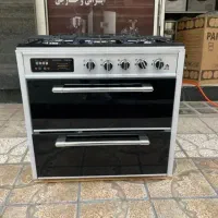 اجاق گاز طرح فر پنج شعله رویه لعاب