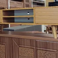 میز تلویزیون پایه چوب امریکایی