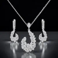 نیم ست نقره جواهری سوپر میکرو