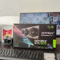 کارت گرافیک Rog Strix 1070 بسیار تمیز و پلمپ