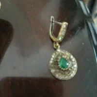 گوشواره نقره زمردپنجشیر
