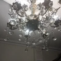 لوستر تمام برنج با آبکاری نقره قدیمی وفوق سنگین