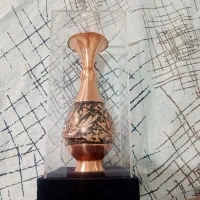 گلدان خاتم کاری مسی