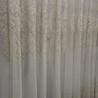 پرده پذیرایی به همراه پشت پرده‌ای و چوب پرده