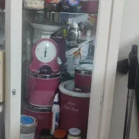 ویترین سه طبقه ومیز تلویزیون نشکن ترک ساعت ایستاده
