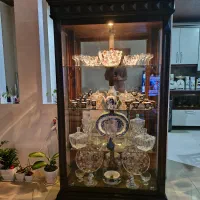 بوفه ویترین ایستاده تمام چوب