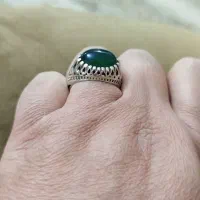 انگشتر نقره عقیق سبز