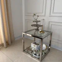 میز عسلی و  میز وسط استیل
