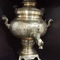 سماور ذغالی ۸ لیتری جنس برنج نو