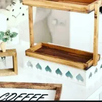 استند دوطبقه چوبی شیک و کاربردی