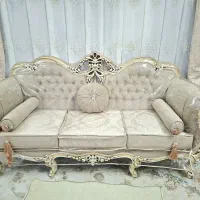 مبل سلطنتی تمام چوب 7نفره نونونو همراه کاور