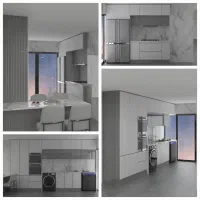کابینت هایگلاس،،آماده ی نصب