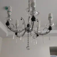 یک جفت لوستر استیل زیبا و شیک ۵ شاخه