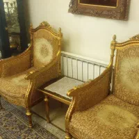 مبل استیل هشت نفر با میز نهارخوری بوفه