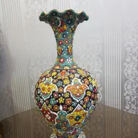 گلدان و میوه خوری میناکاری