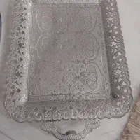 سینی چای نقره ای آبکاری شده اصل ترکیه