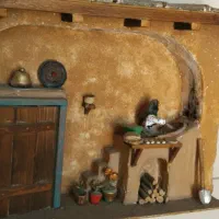 تابلو برجسته سنتی خانه روستایی