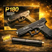 تفنگ اسباب بازی p180 صدا خفه کن رزوه فلز ، اصلی