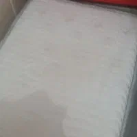 تخت یک نفره چوبی و فلزی همراه تشک