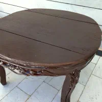 میز گرد چوبی در حد نو