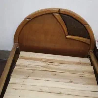 2 عدد تخت خواب یک نفره چوبی