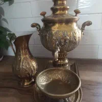 سماور۳لیتری  آنتیک زغالی کارشده  در حدنو
