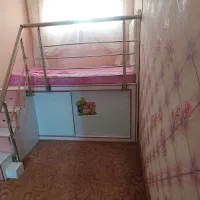 تخت خواب دخترانه پینترستی دو طبقه پله و کشو خور