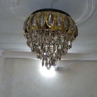 لوستر کریستال بدنه استیل کاملانو