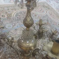 دوعدد لوستر برنجی ۶شعله