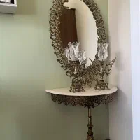 آینه و شمعدان برنزی کاملا نو